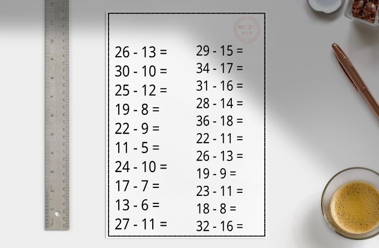 Apprenons les soustractions !
