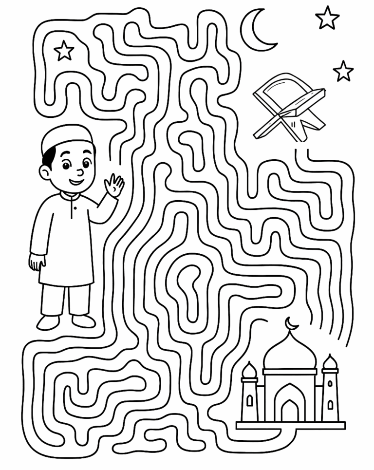 Voici un labyrinthe sur le thème du Ramadan